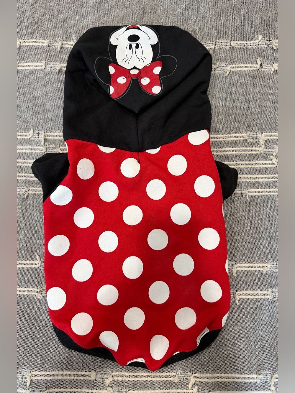 Disney Minnie Mouse Red & Black Polka Dot Dog Hoodie/Costume